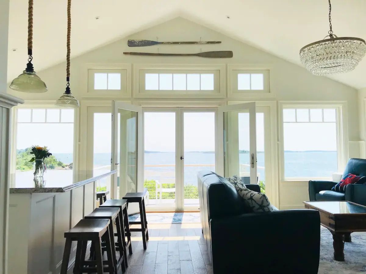 Oceanfront Home at the Tip of Potts Point Private Beach, Harpswell, Maine