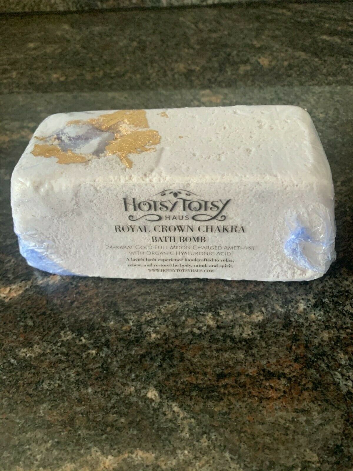 Amethyst and Gold Bath Bomb
