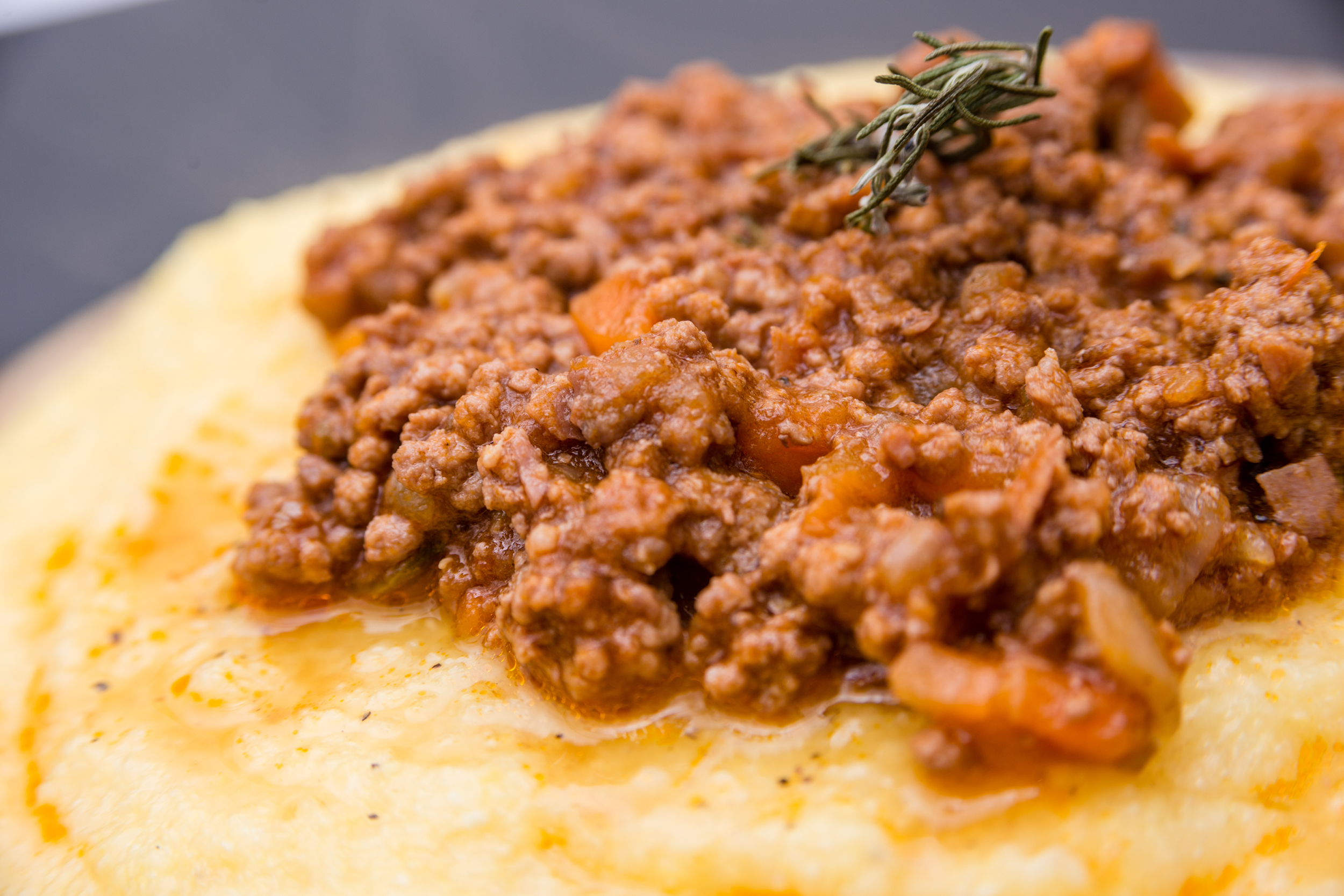 Beef Ragu and polenta