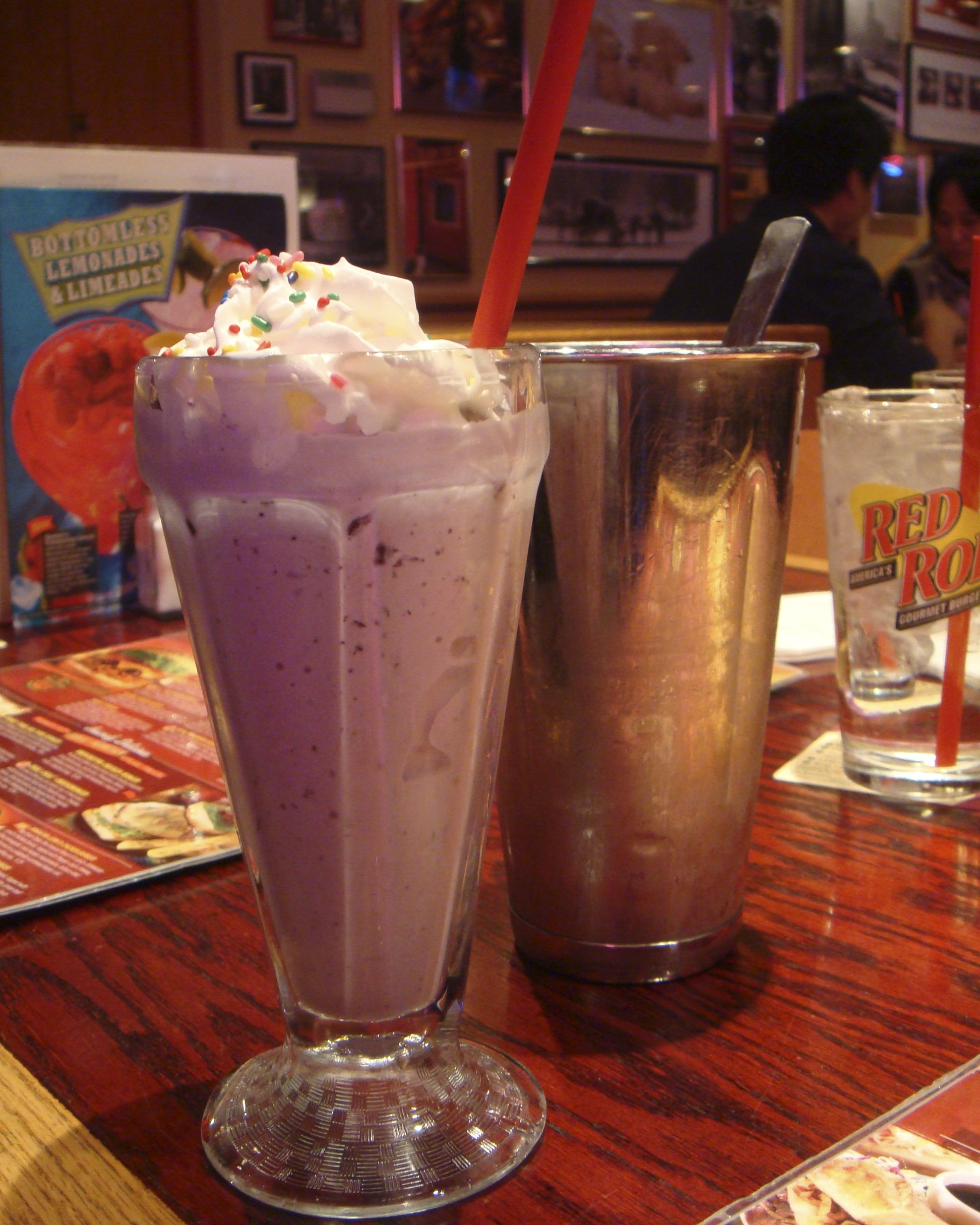 Blueberry milkshake at Red Robin