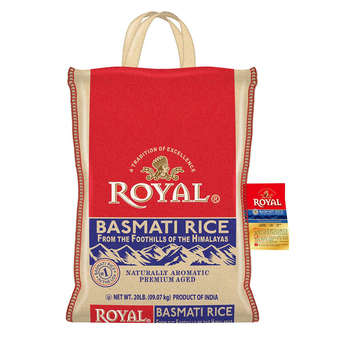 Royal Basmati Rice, 20 lbs