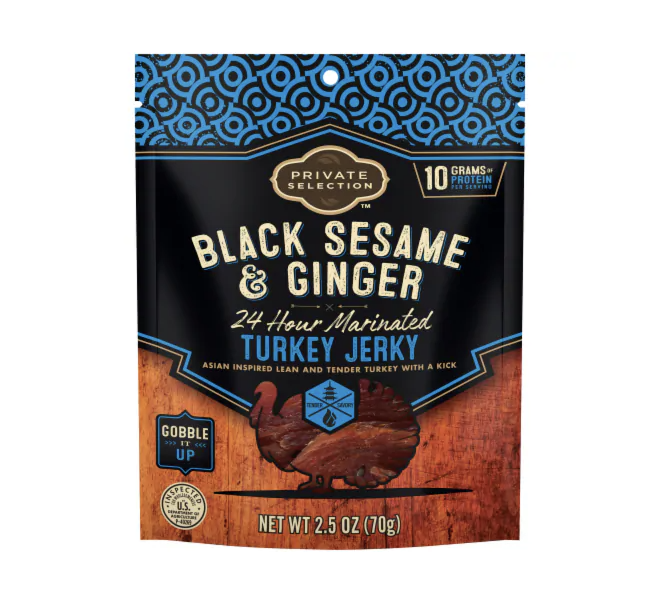 Private Selection Black Sesame & Ginger Turkey Jerky bag