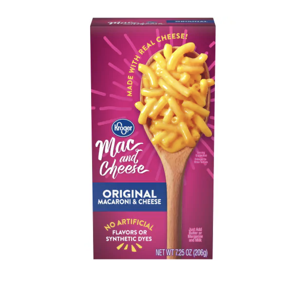 Kroger Original Macaroni and Cheese box