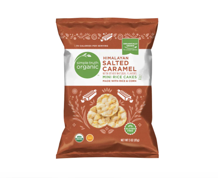Bag of Simple Truth Himalayan Salted Caramel Mini Rice Cakes