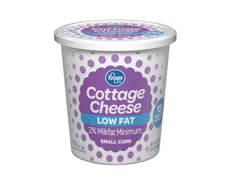 Kroger 2% Low-Fat Small-Curd Cottage Cheese tub