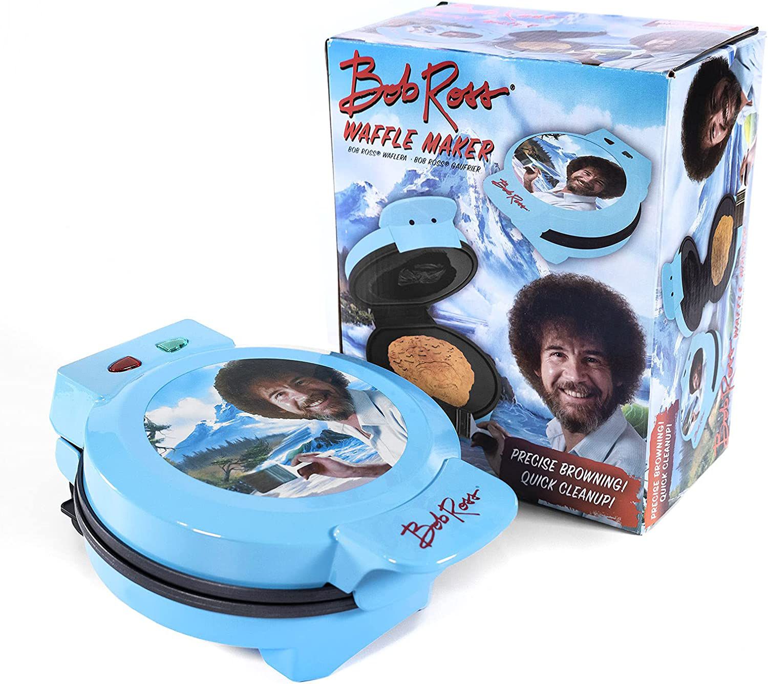 Uncanny Brands Bob Ross Waffle Maker