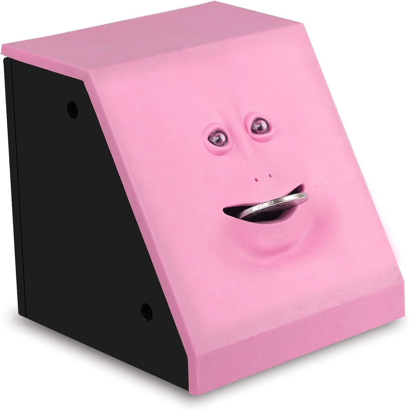 Youngine Novelty Face Coin Bank, Pink