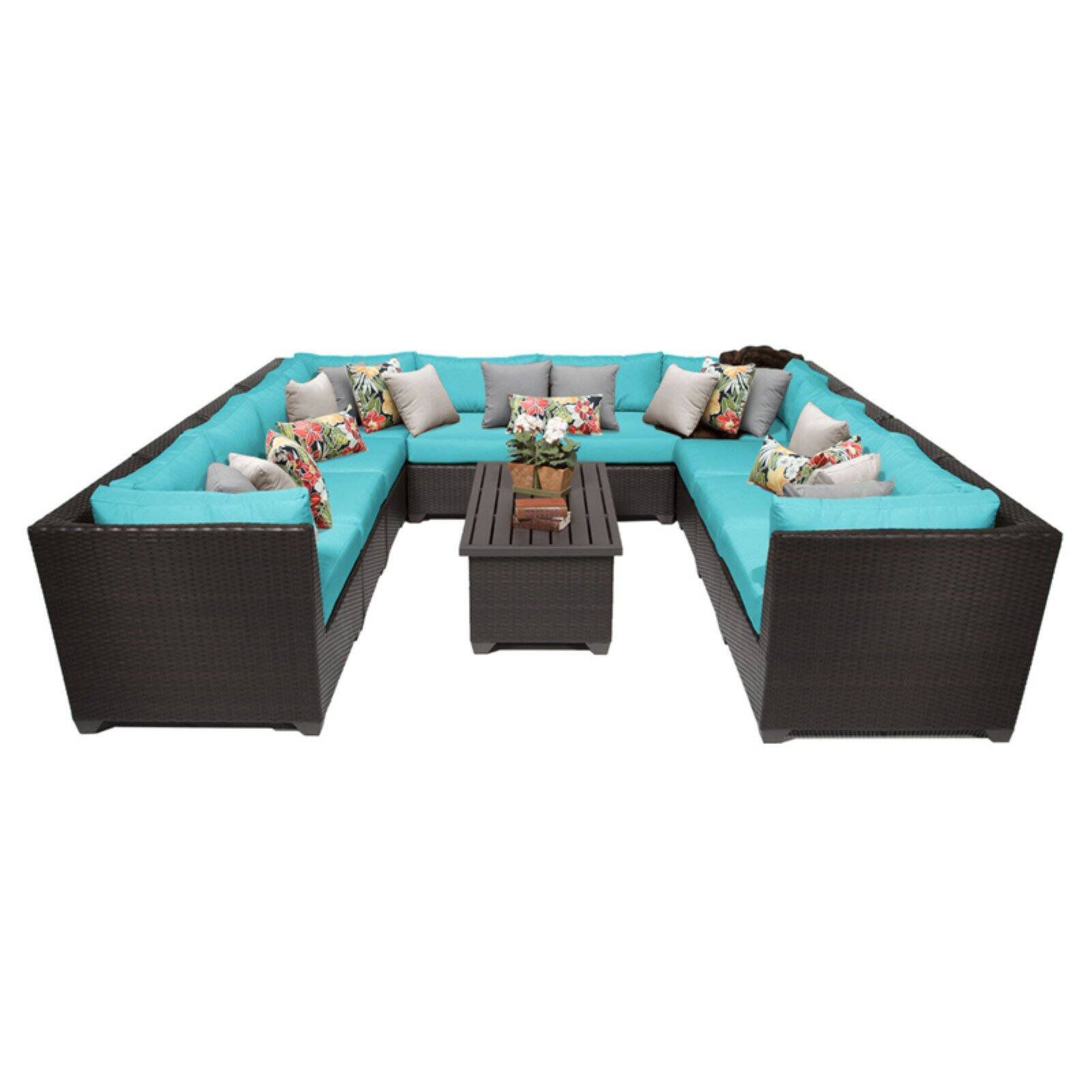 TK Classics Barbados Wicker Conversation Set