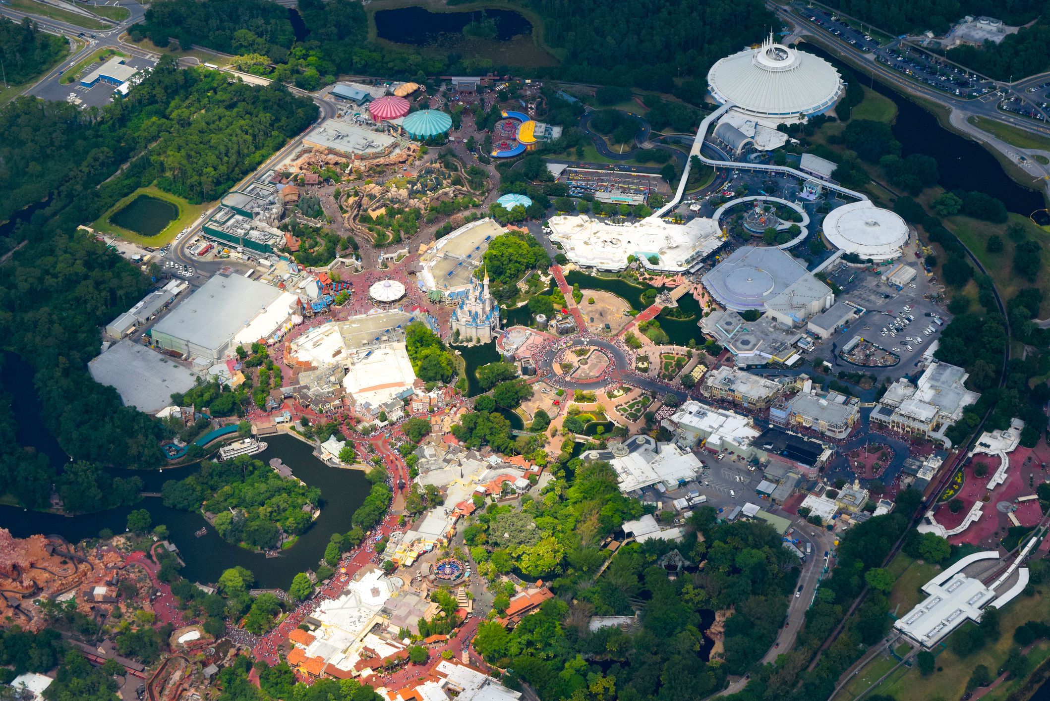 Ariel view of Disney World.