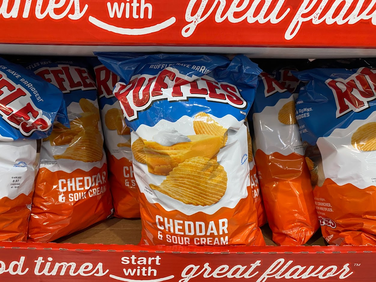 Ruffles cheddar and sour cream potato chips Costco