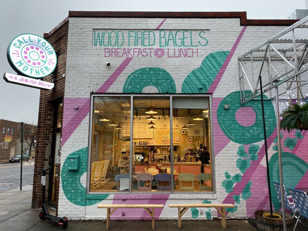 Call Your Mother bagel shop outside store front