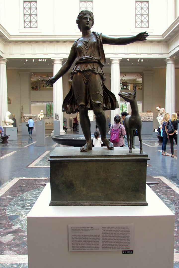 Artemis and the Stag Statue in the Metropolitan Museum of Art