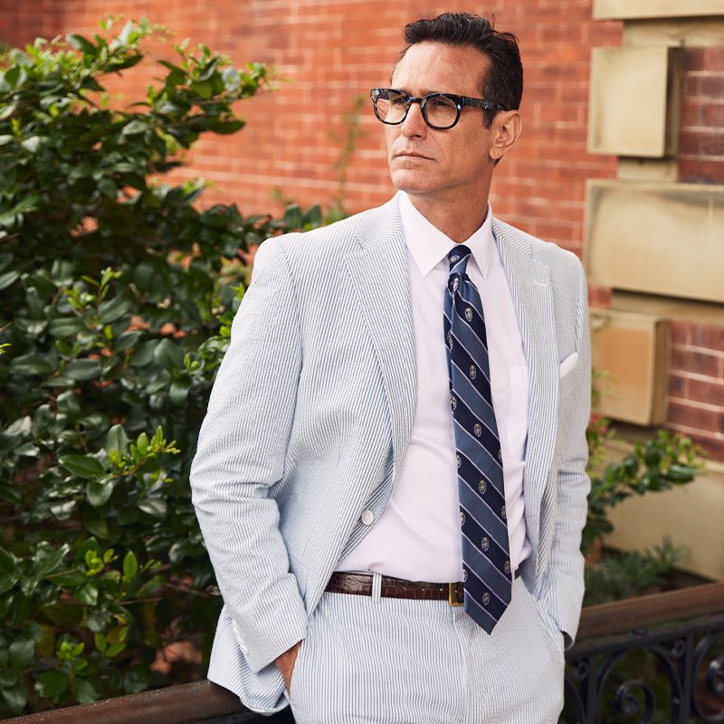 Haspel, Sapphire Bleau Seersucker Stretch Sport Coat