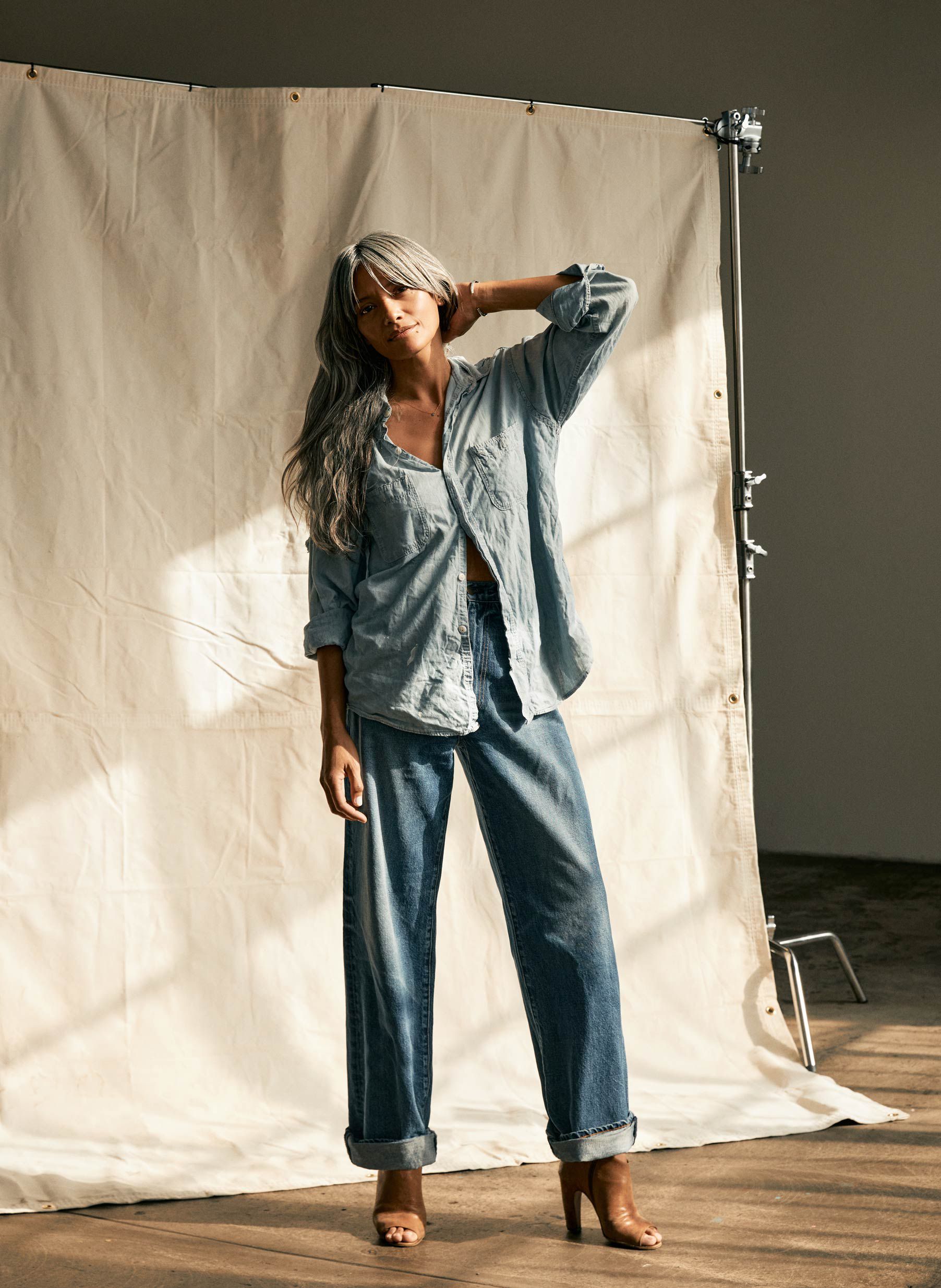 Woman posing in Imogene + Willie, Catherine Abilene 3.0 Denim
