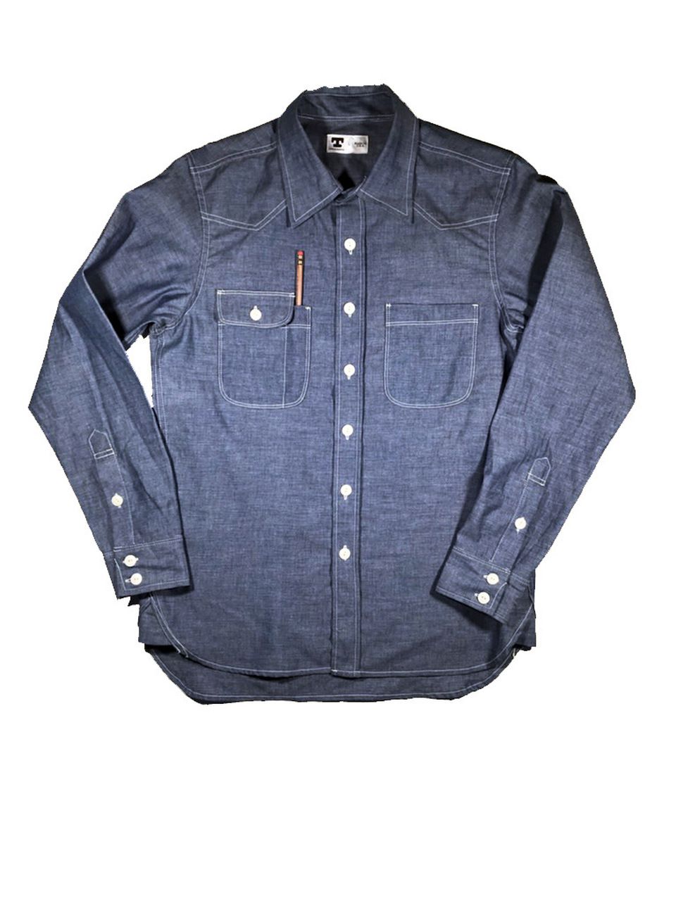Tellason Topper Chambray Shirt in denim