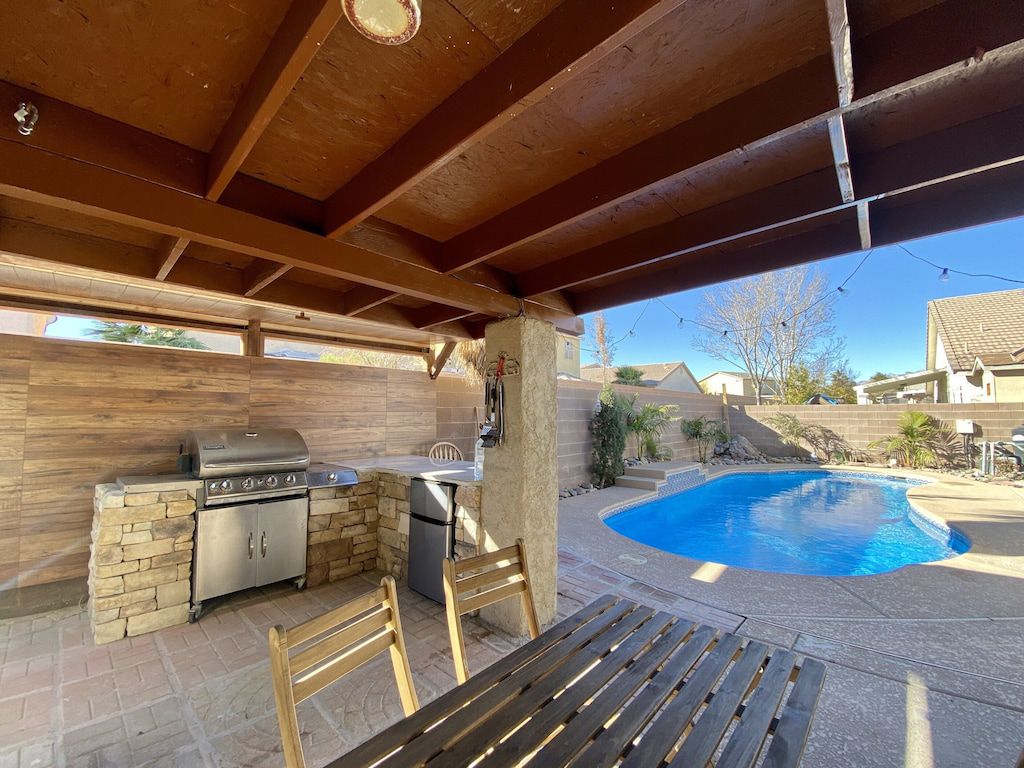 Pool, Outdoor Patio, and Fire Pit