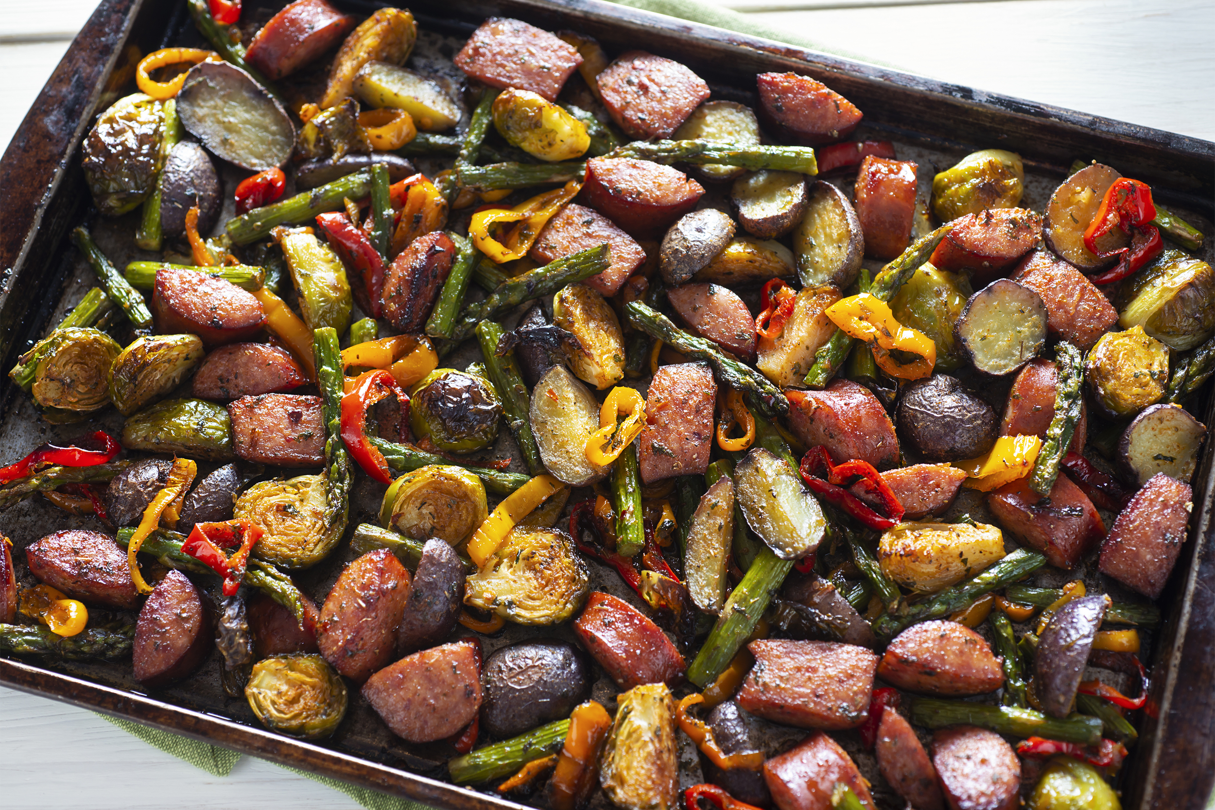 sheet pan roasted vegetables and sausage