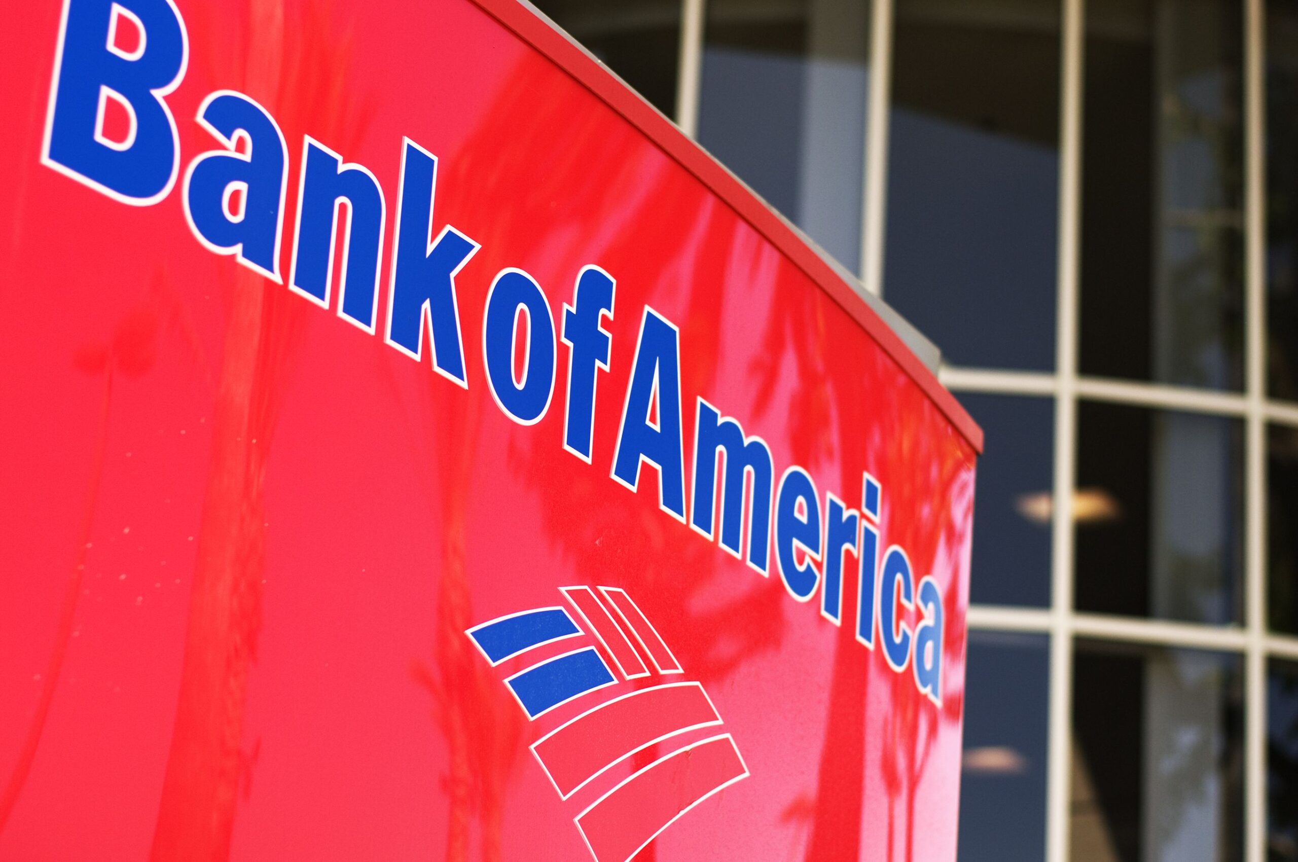 La Jolla, USA- September 16, 2011: Bank of America Sign outside the branch at La Jolla Village Square.