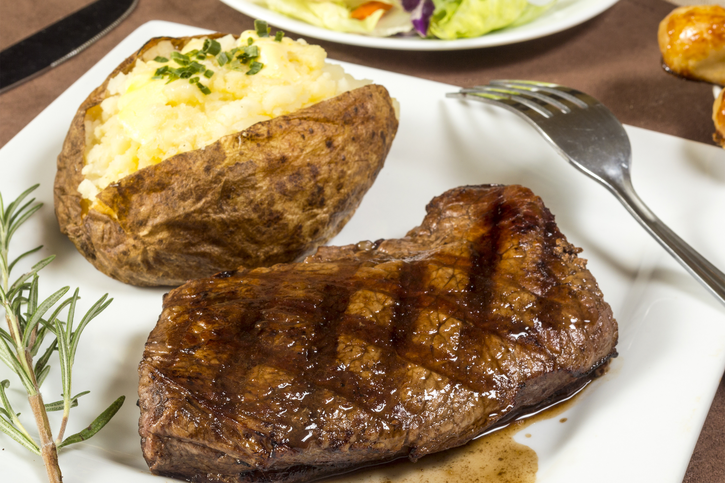 steak and baked potato
