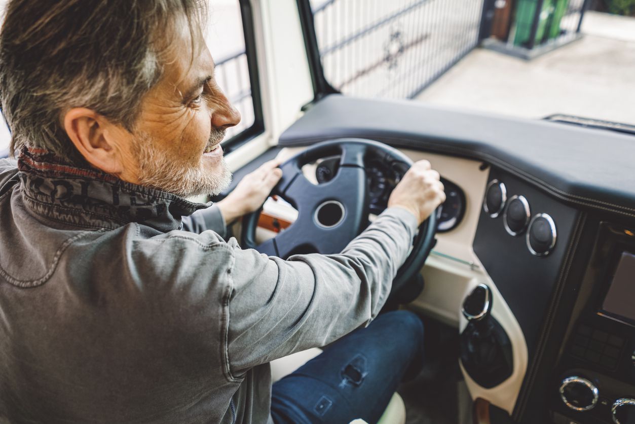 man driving RV