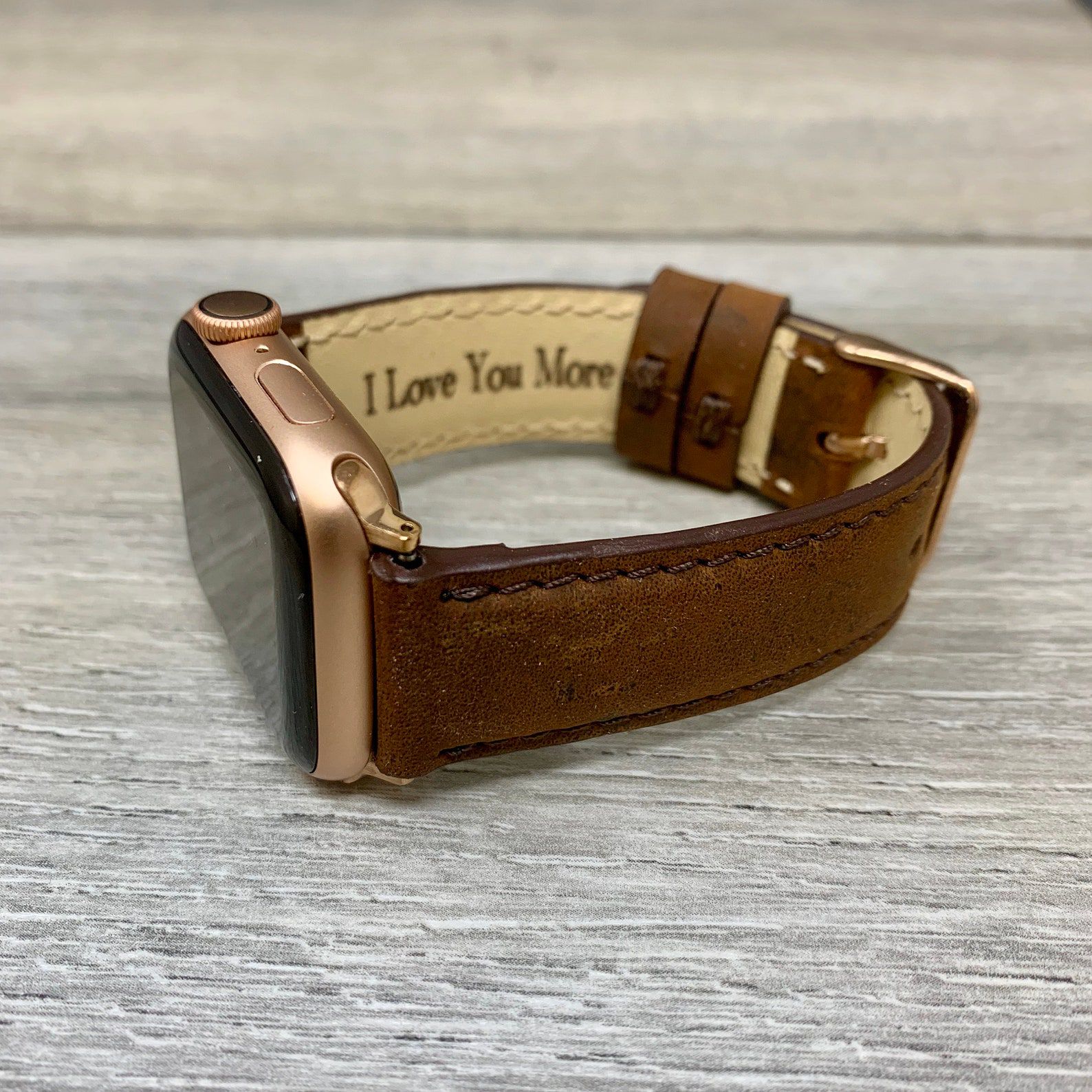Personalized Leather Apple Watch Band