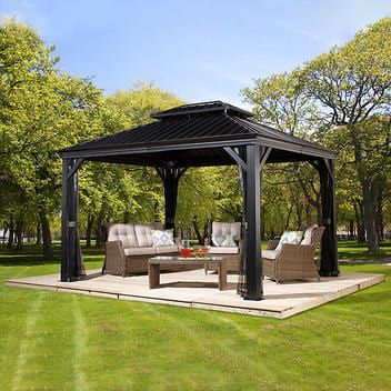 Messina Galvanized Steel Roof Sun Shelter
