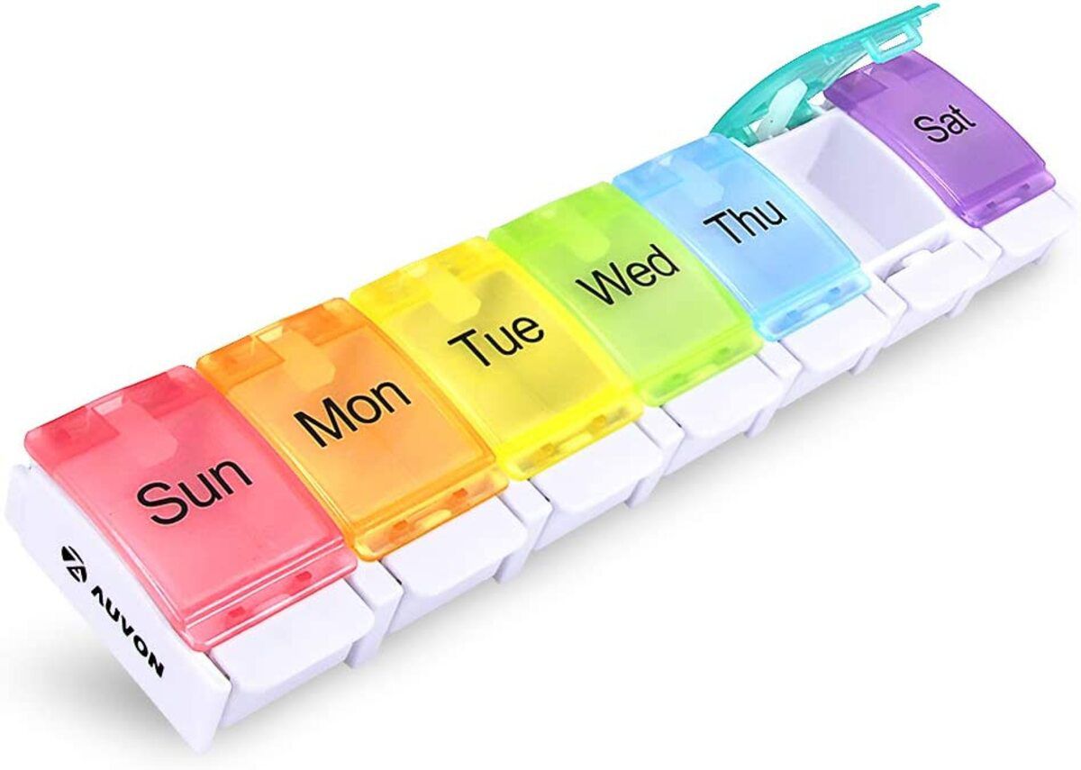 AUVON 7-Day Pill Box Pill Organizer