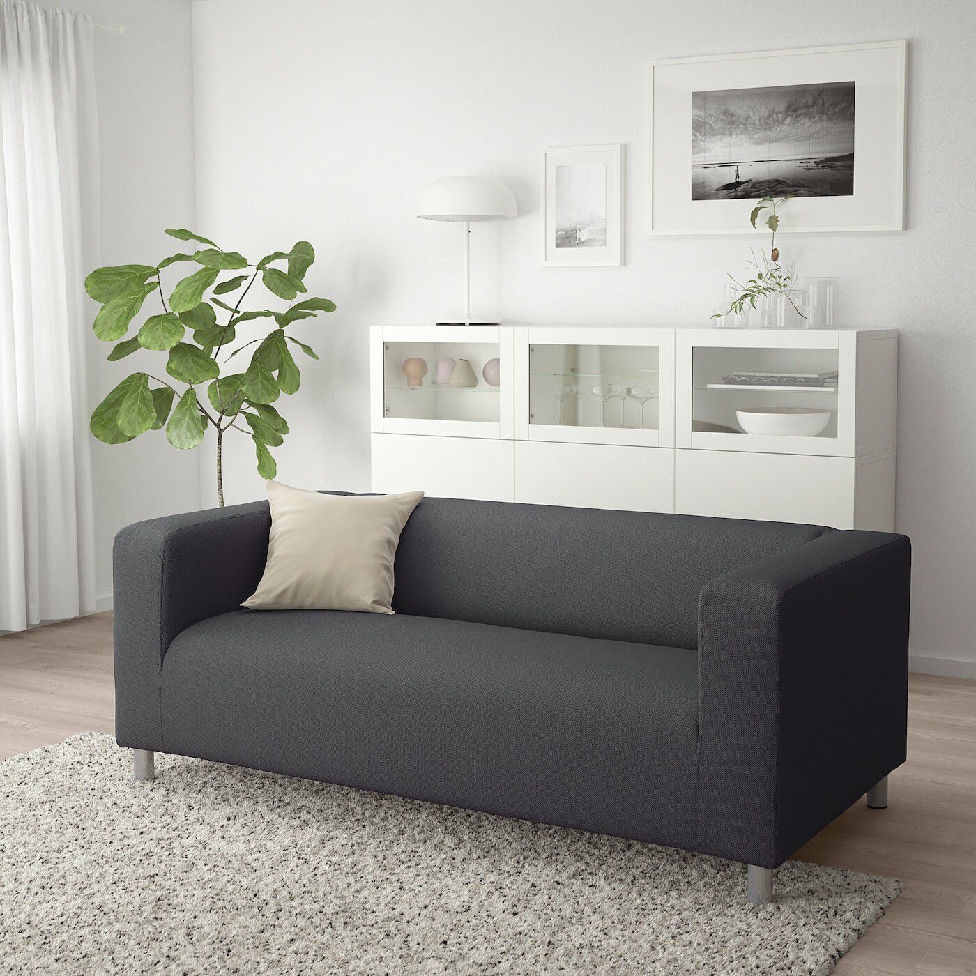 KLIPPAN Loveseat, Vissle Gray