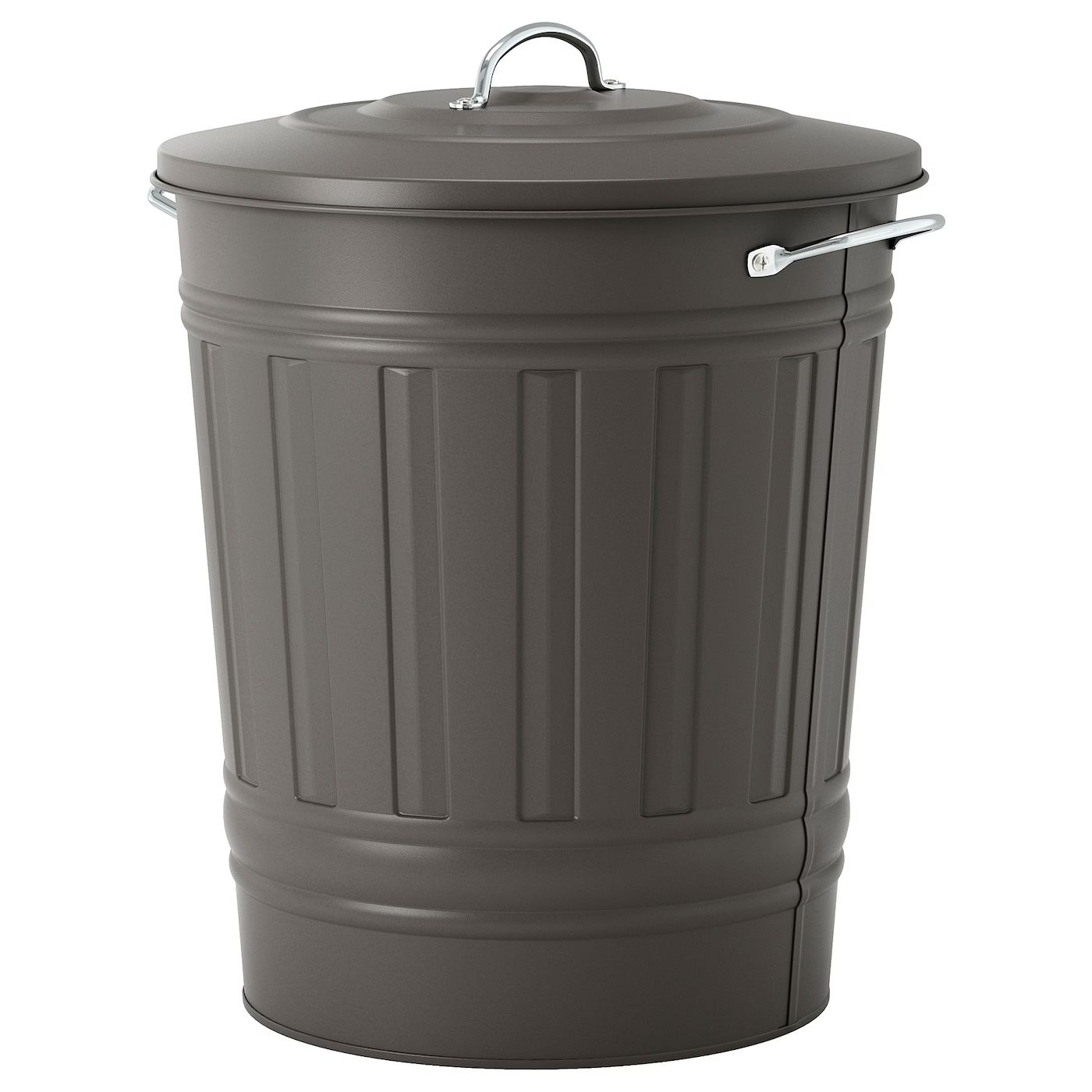 KNODD Bin with Lid, Gray, 11 Gallon
