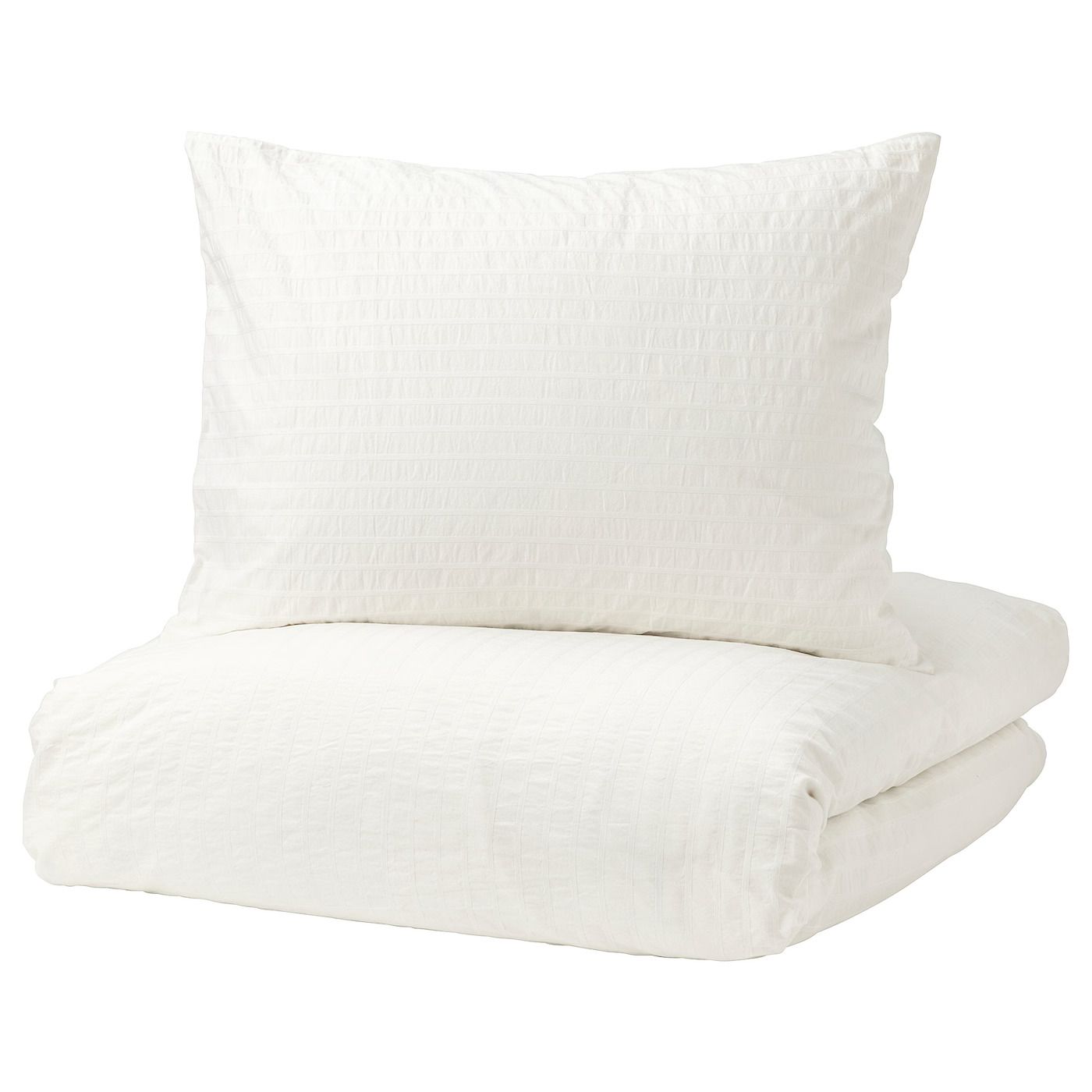 OFELIA VASS Duvet Cover and Pillowcase(s), White, Twin