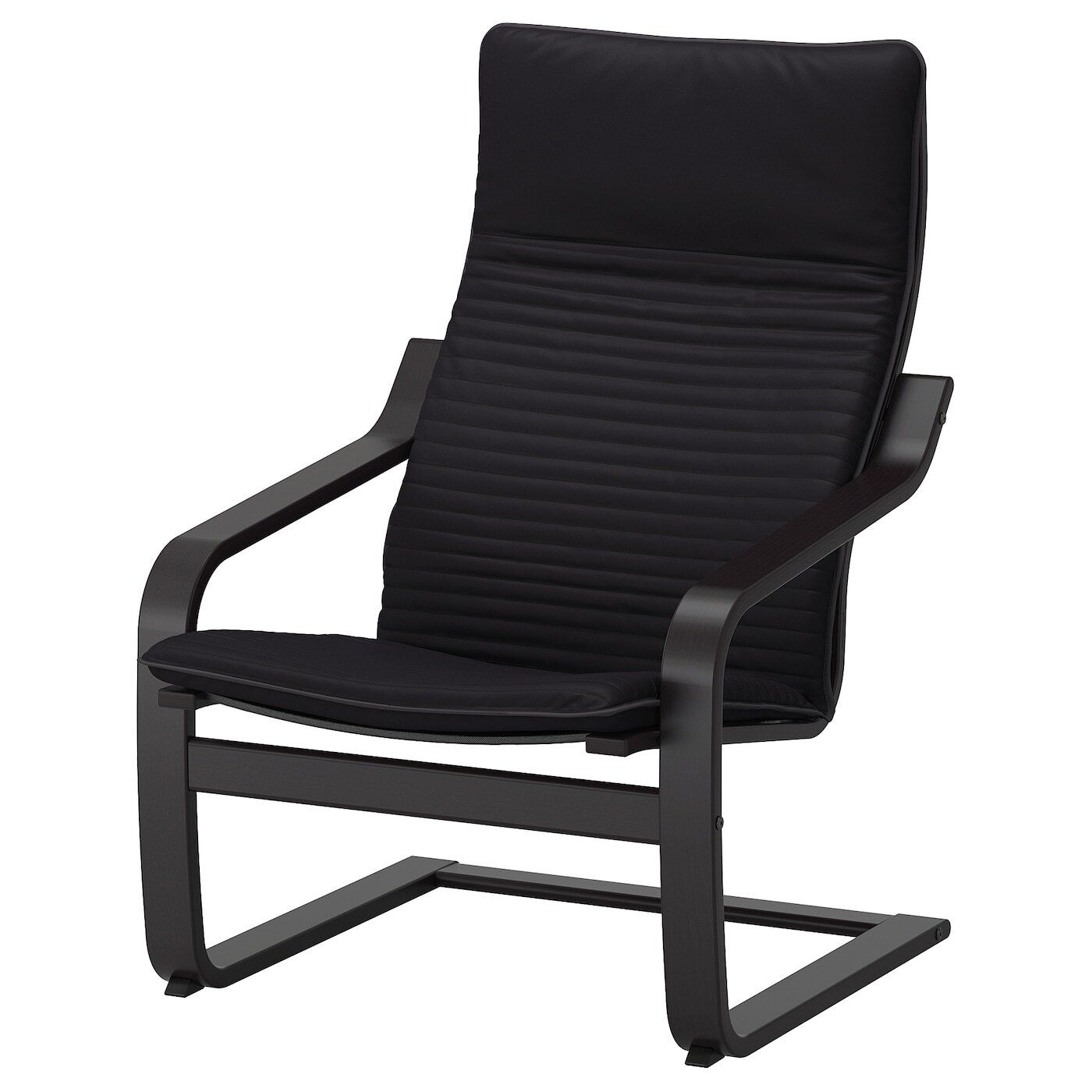 POÄNG Armchair, Black-Brown/Knisa Black