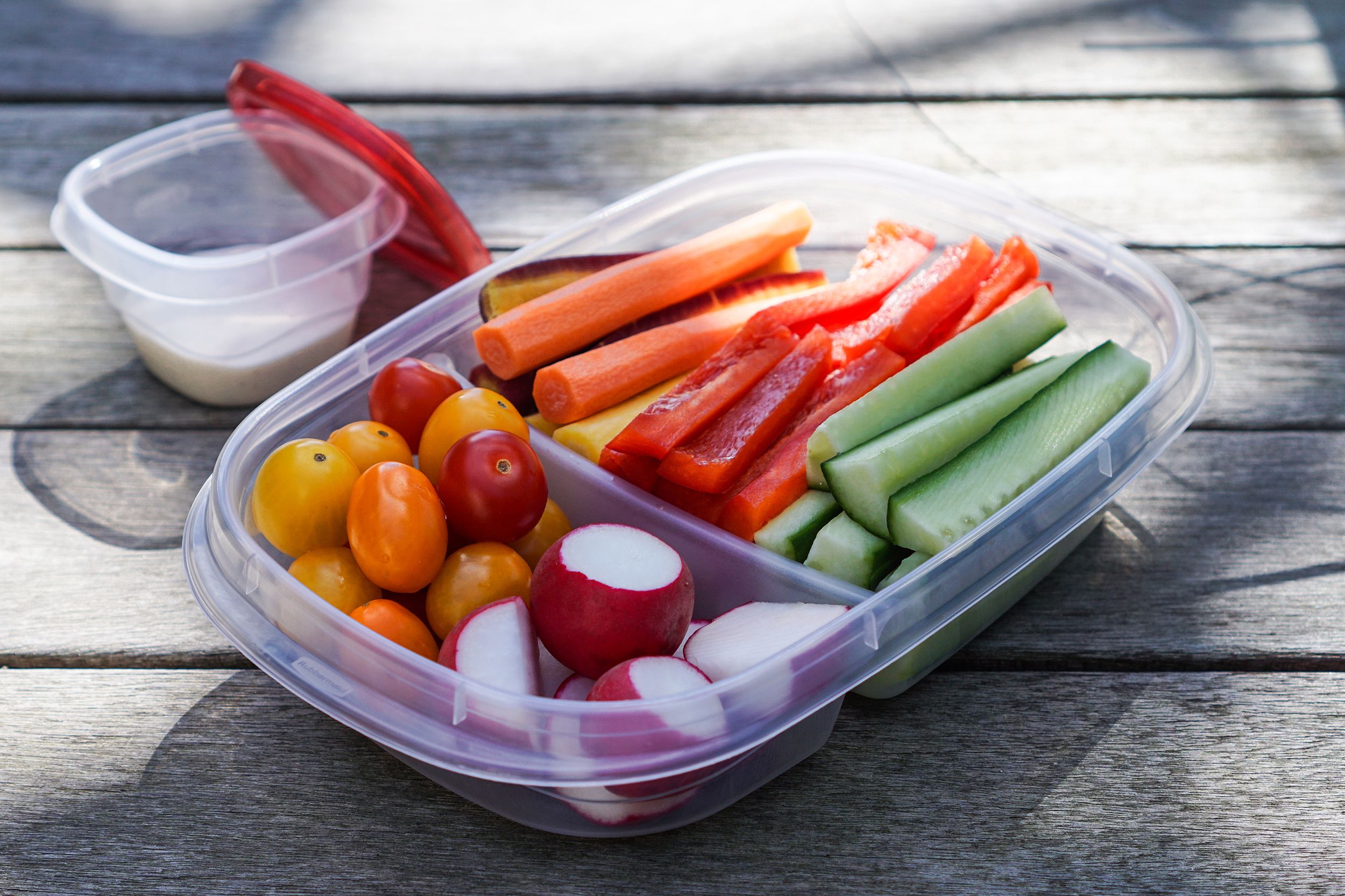 Healthy snack in Tupperware