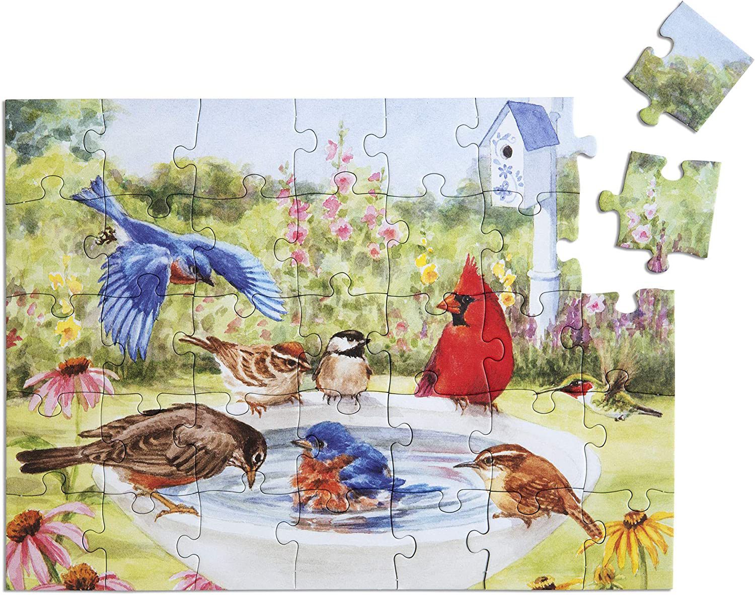 Relish Dementia Puzzles for Adults, 35-Piece Bathing Birds Jigsaw Puzzle