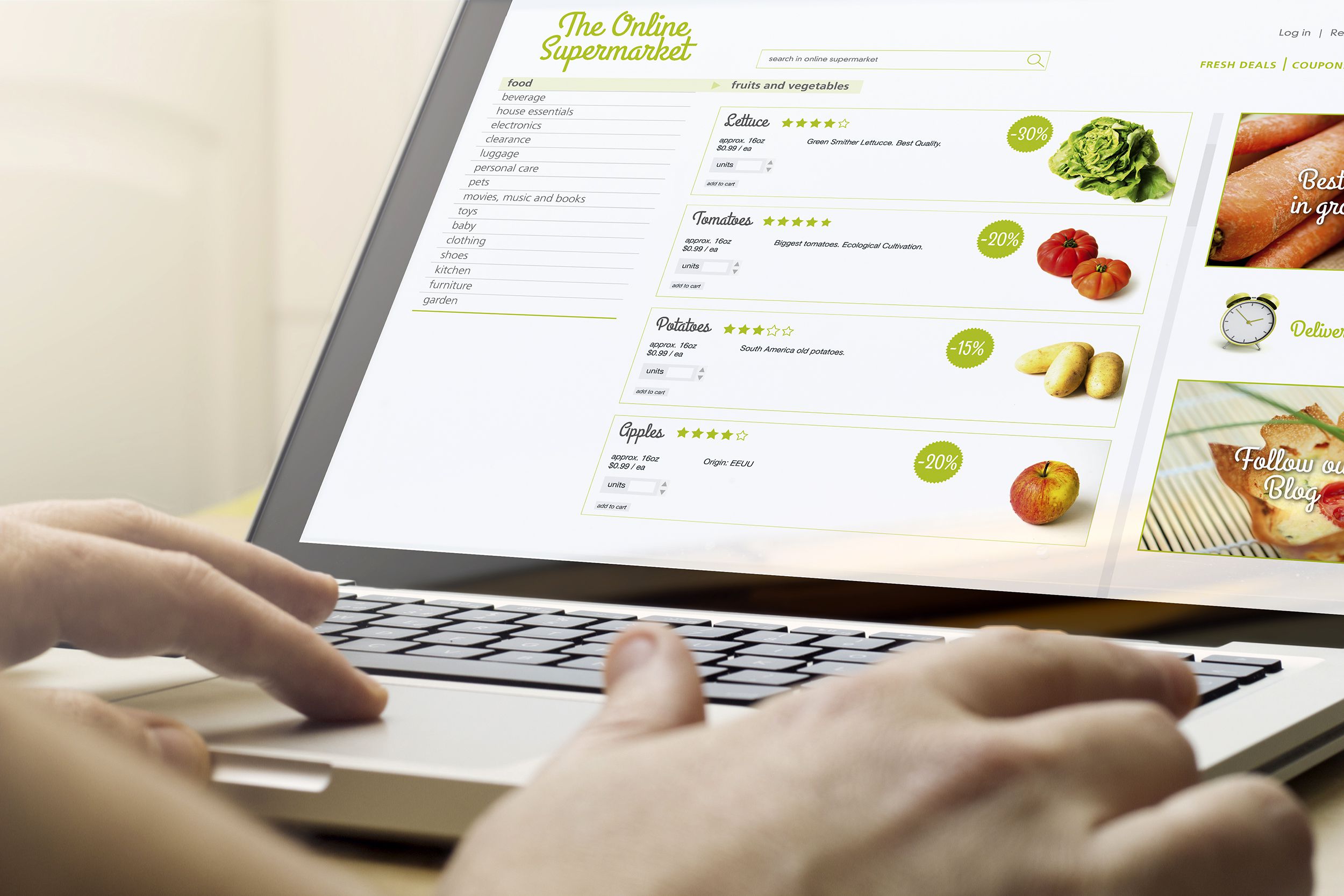 Buying groceries online