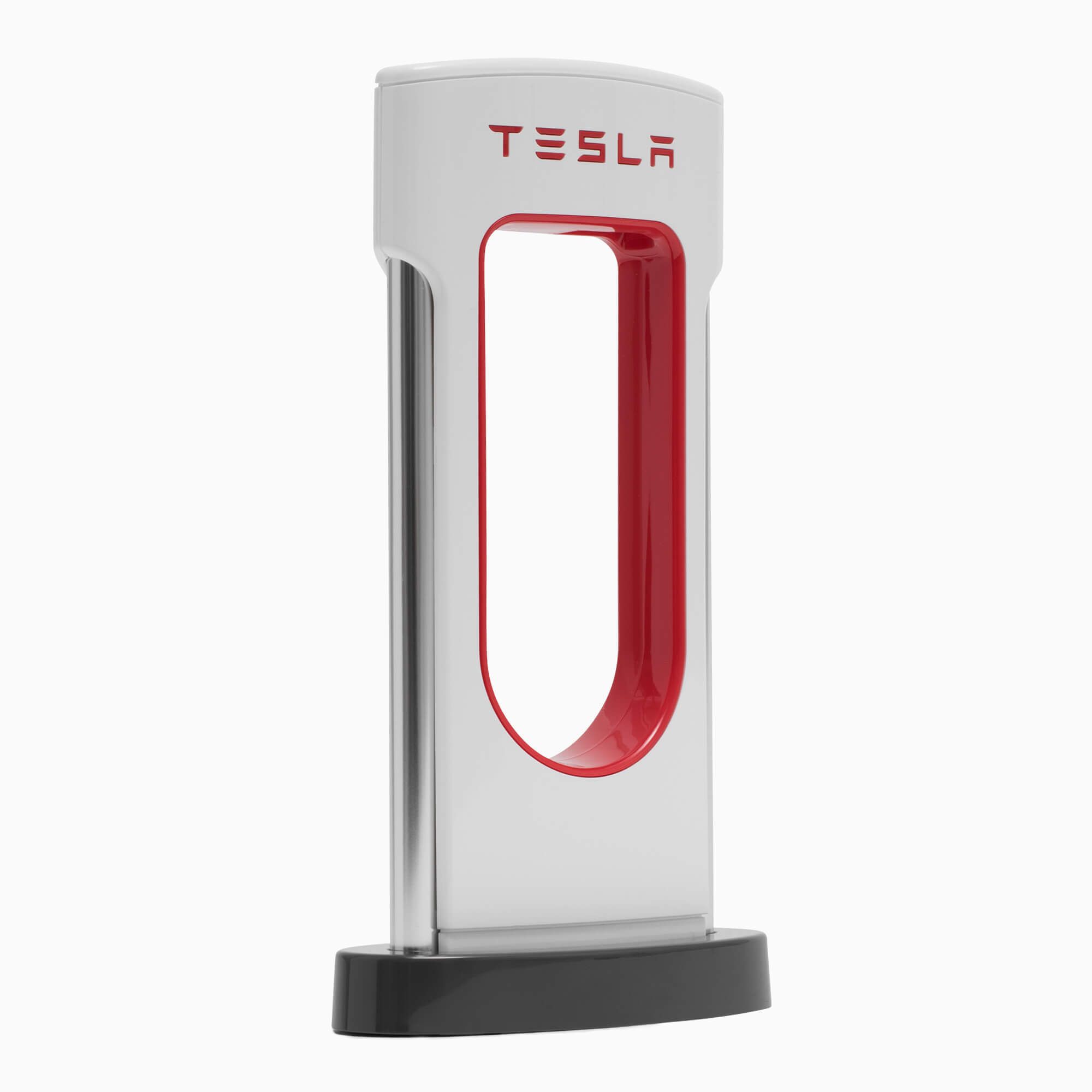 Tesla Desktop Supercharger on a white background