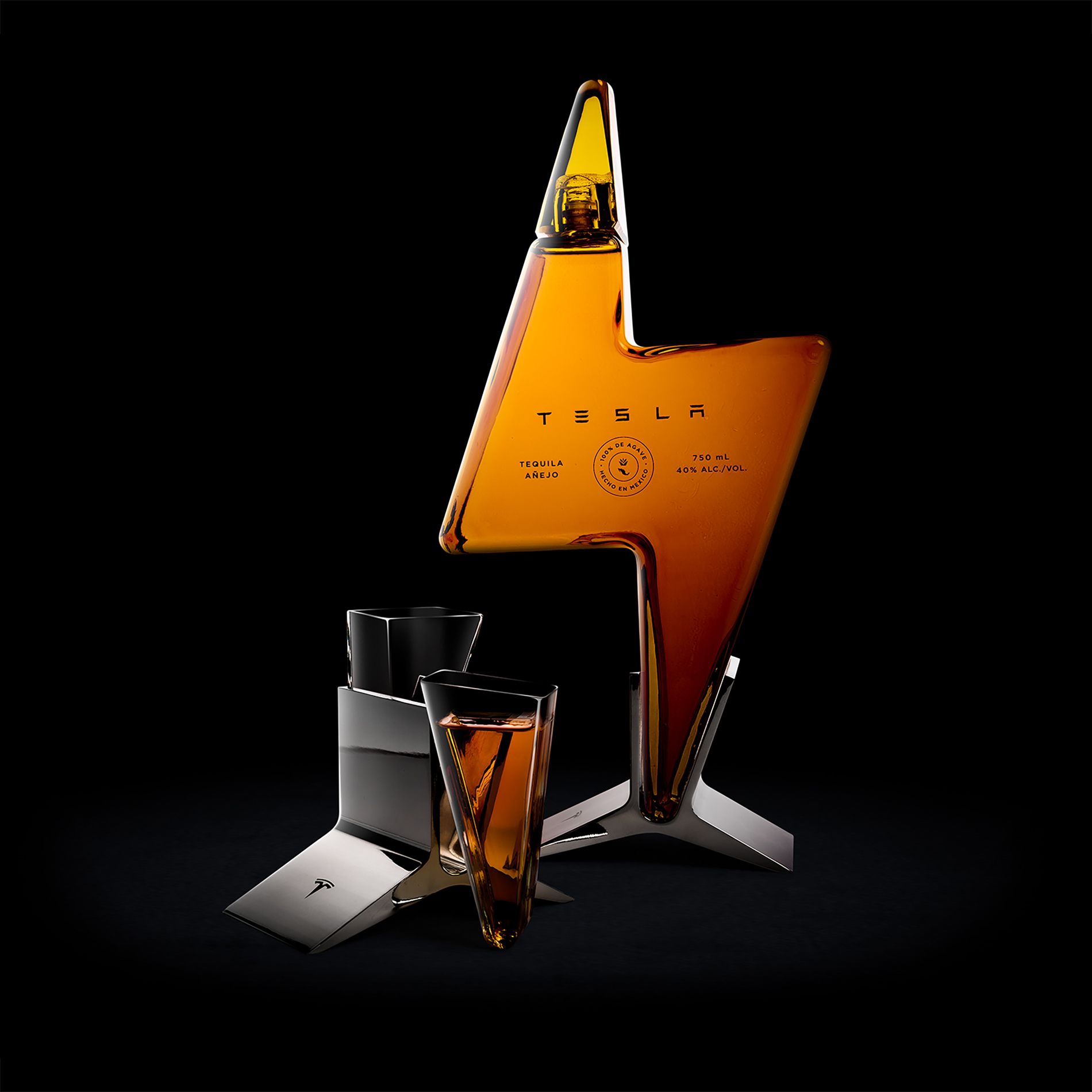 Tesla Tequila with black background
