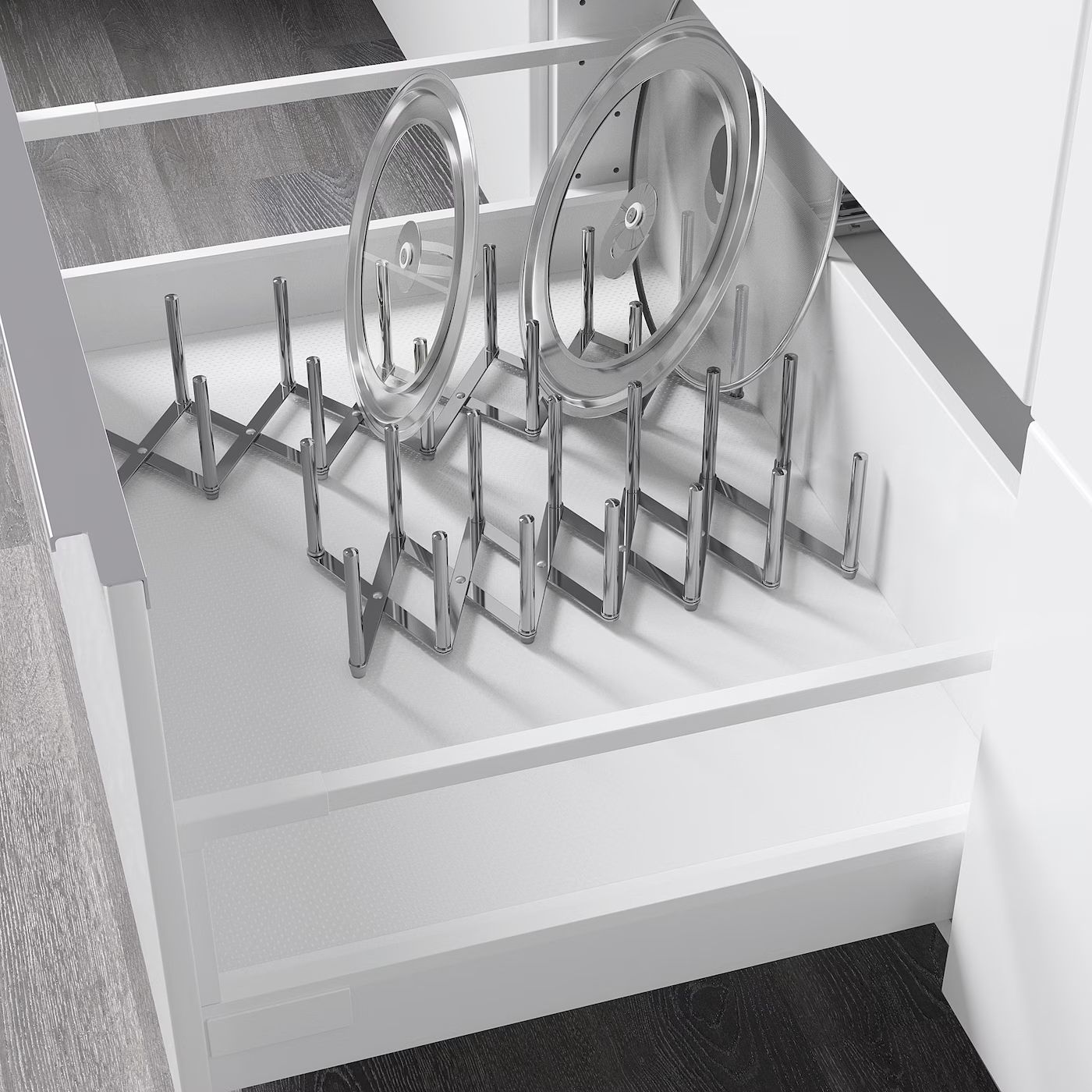 VARIERA Pot Lid Organizer, Stainless Steel