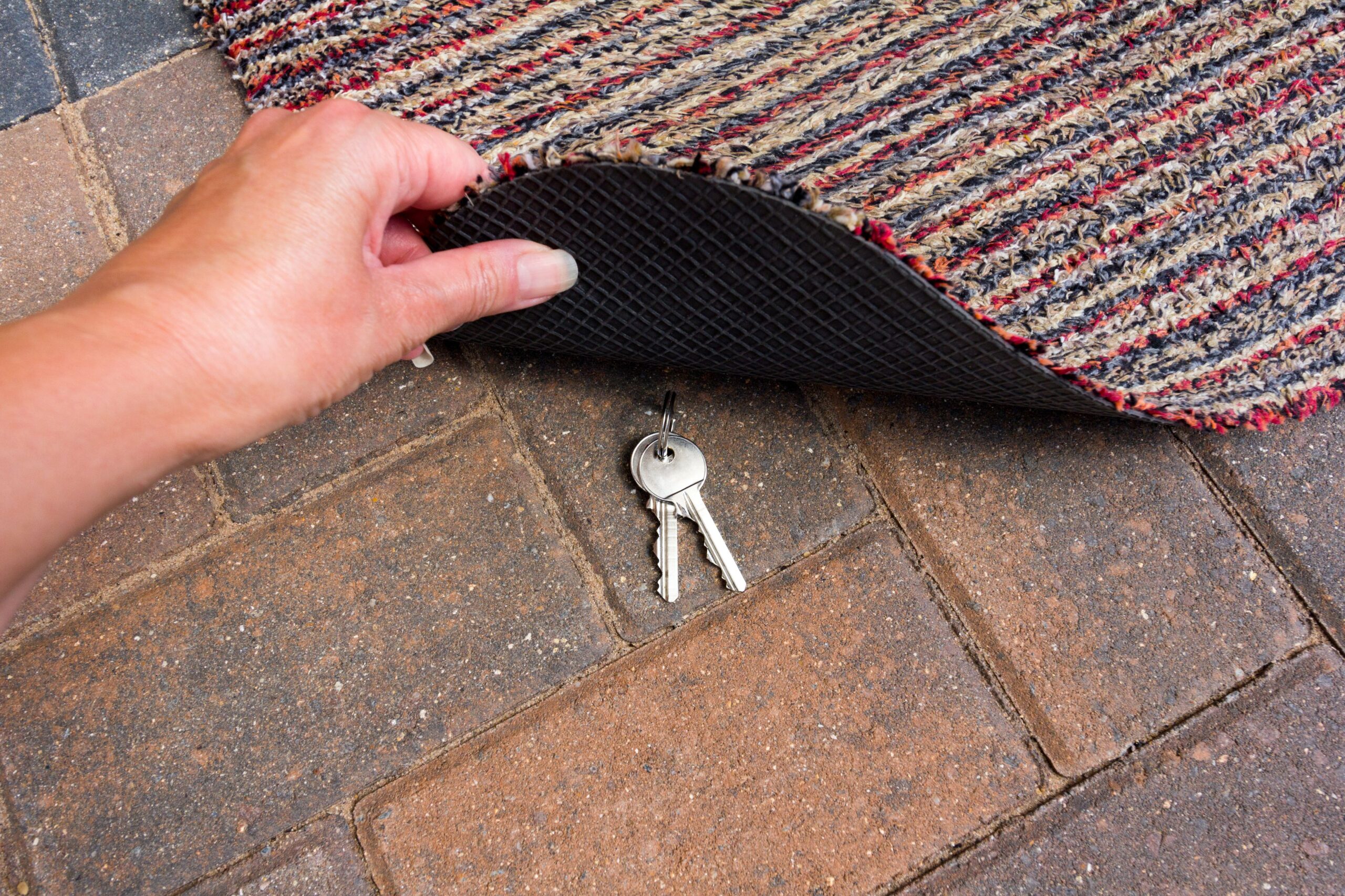 key under a doormat