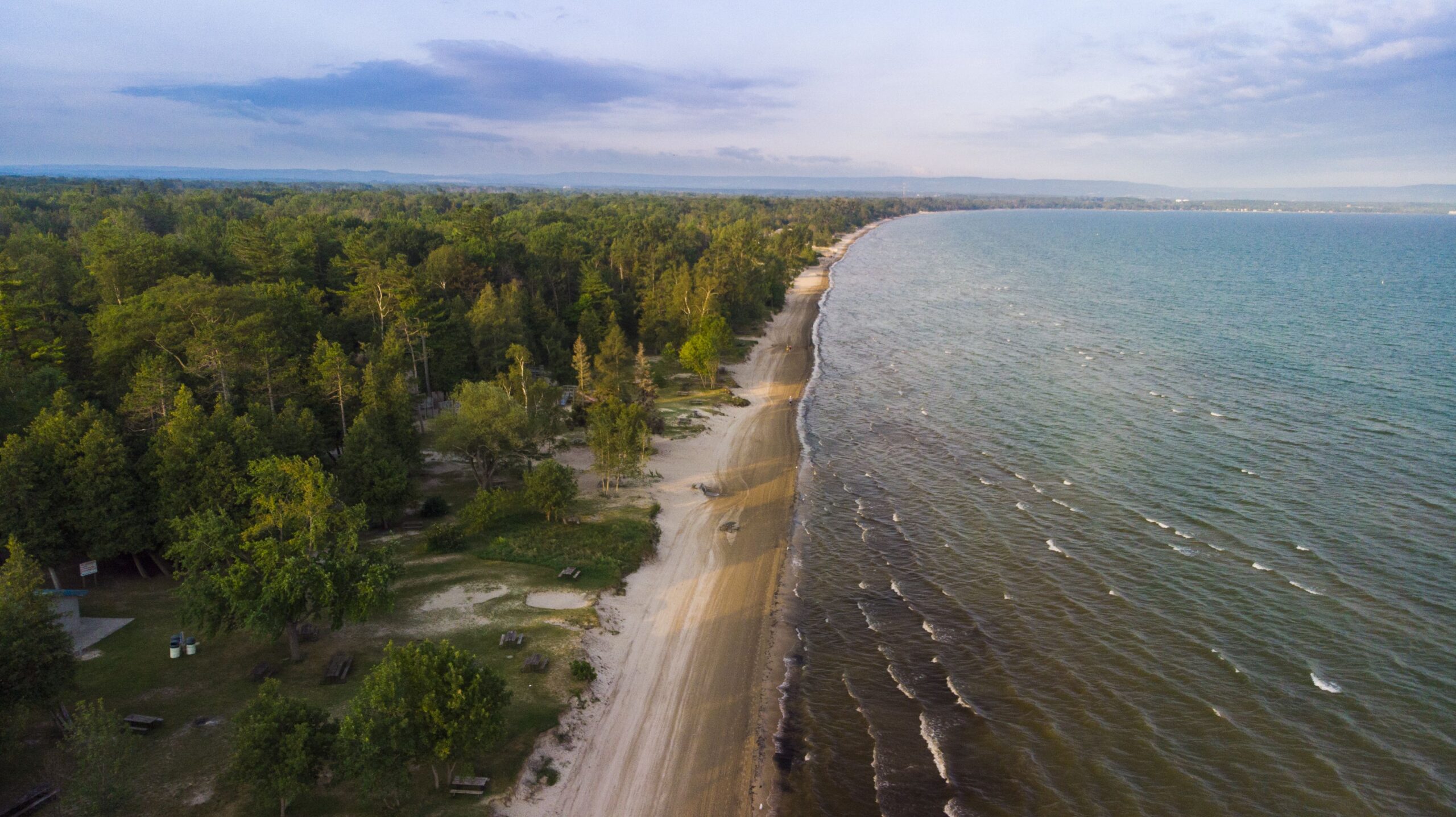Aerial view of Wasaga Beach, Canada
