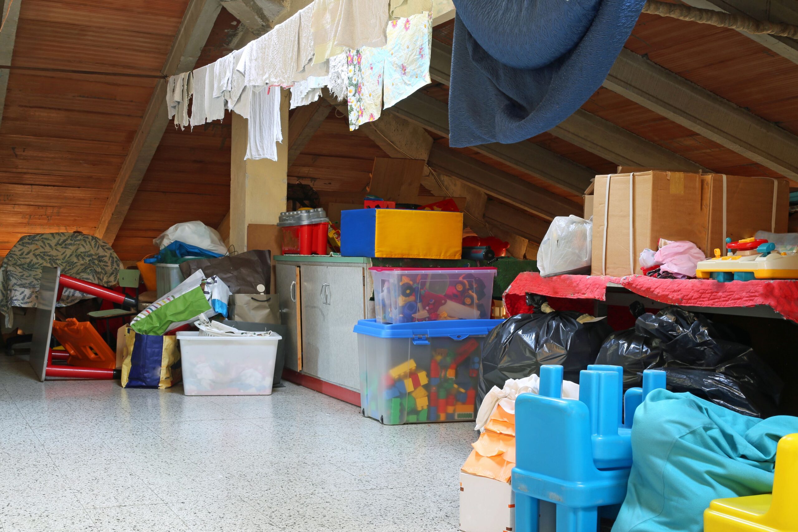 storage in the attic