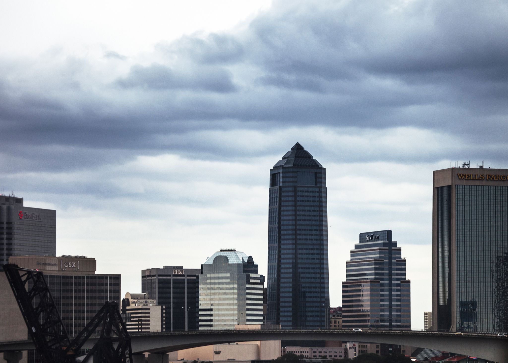Bad weather in Jacksonville, Florida.