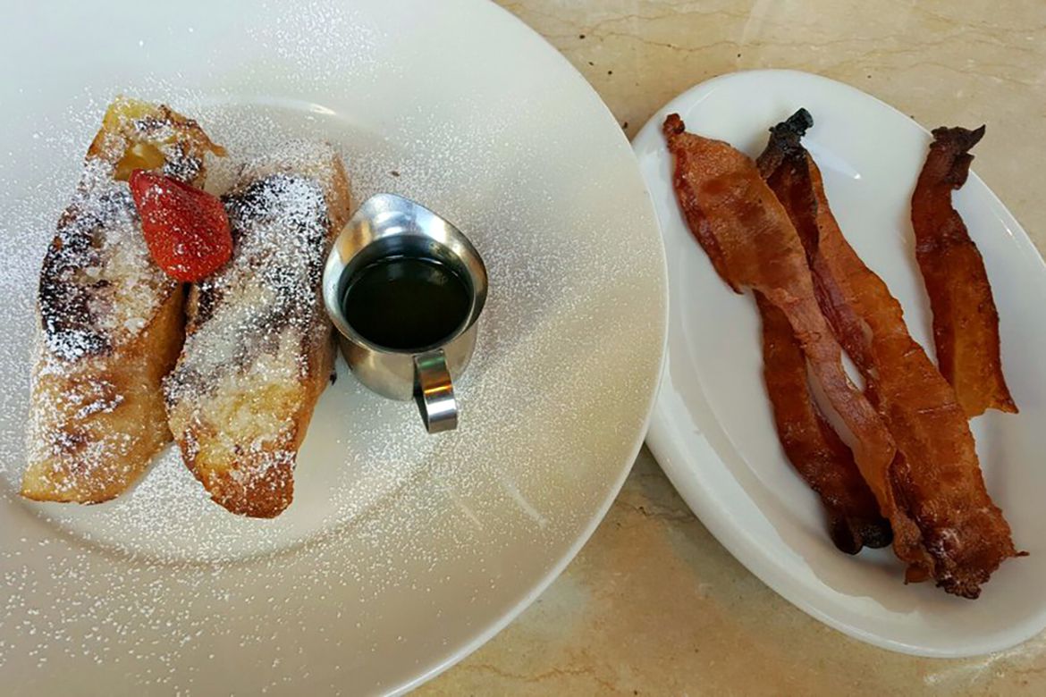 Bruleed French Toast With Bacon from the Cheesecake Factory