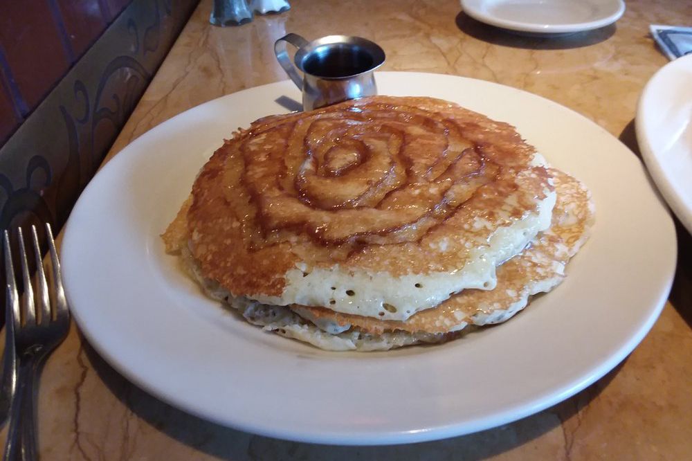 Cinnamon Roll Pancakes from the Cheesecake Factory