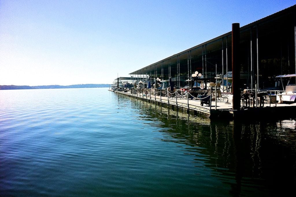Chickamauga Lake and dock in Tennessee