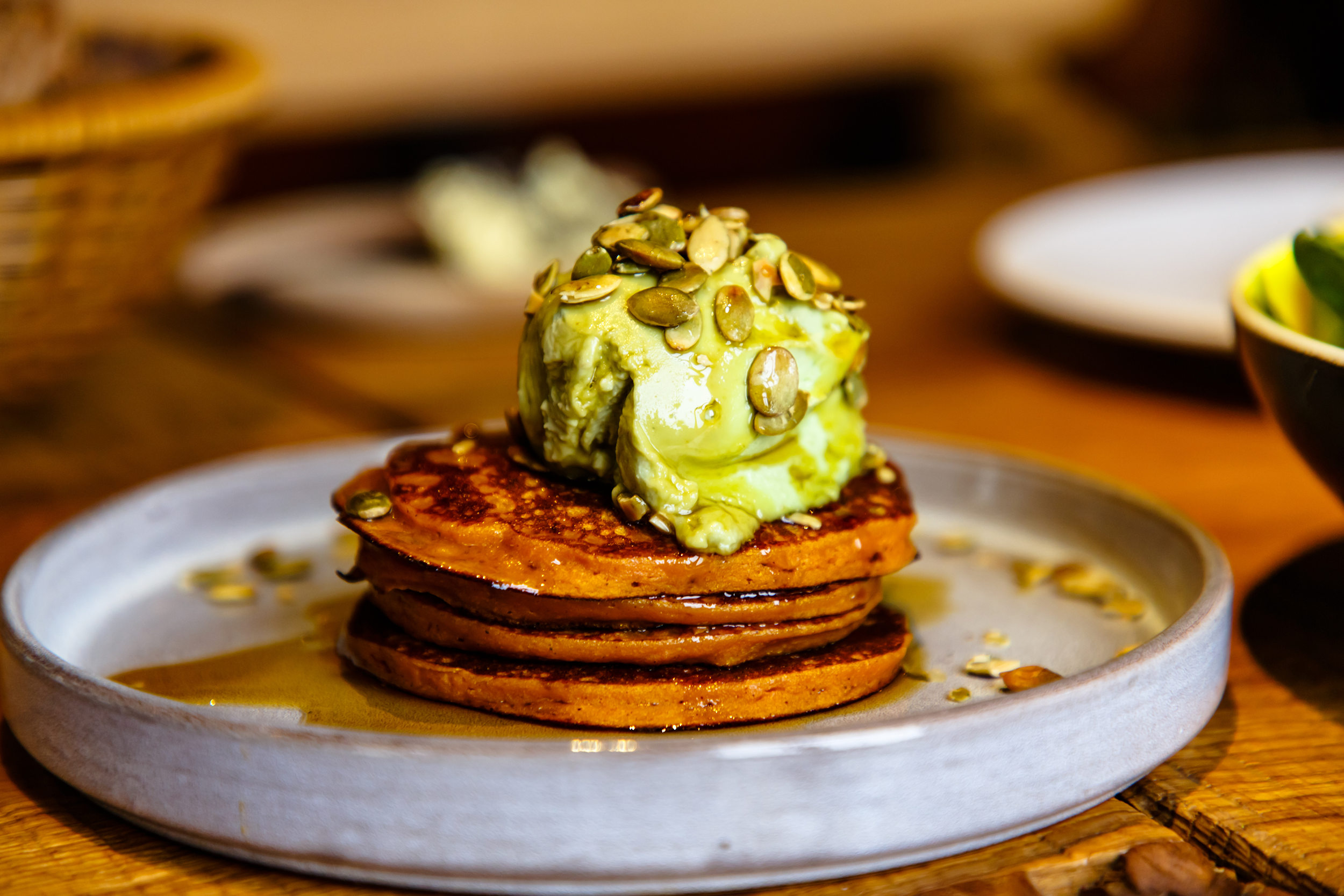 Cardamom Pistachio Pancakes