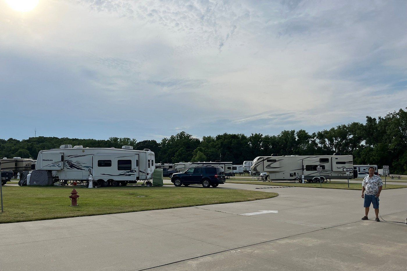 Deer Creek Valley RV Park, Topeka, Kansas, RV park area