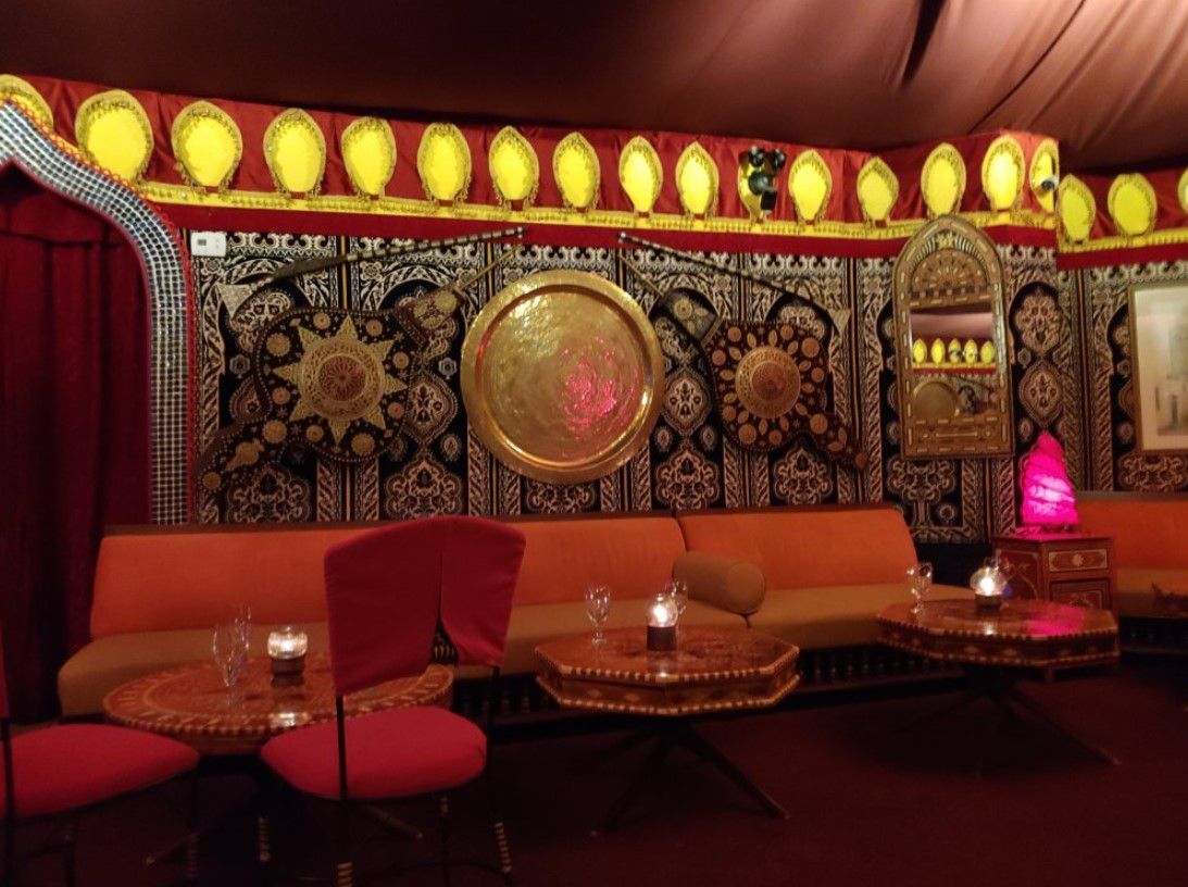 Cozy dining area at Marrakech in Las Vegas