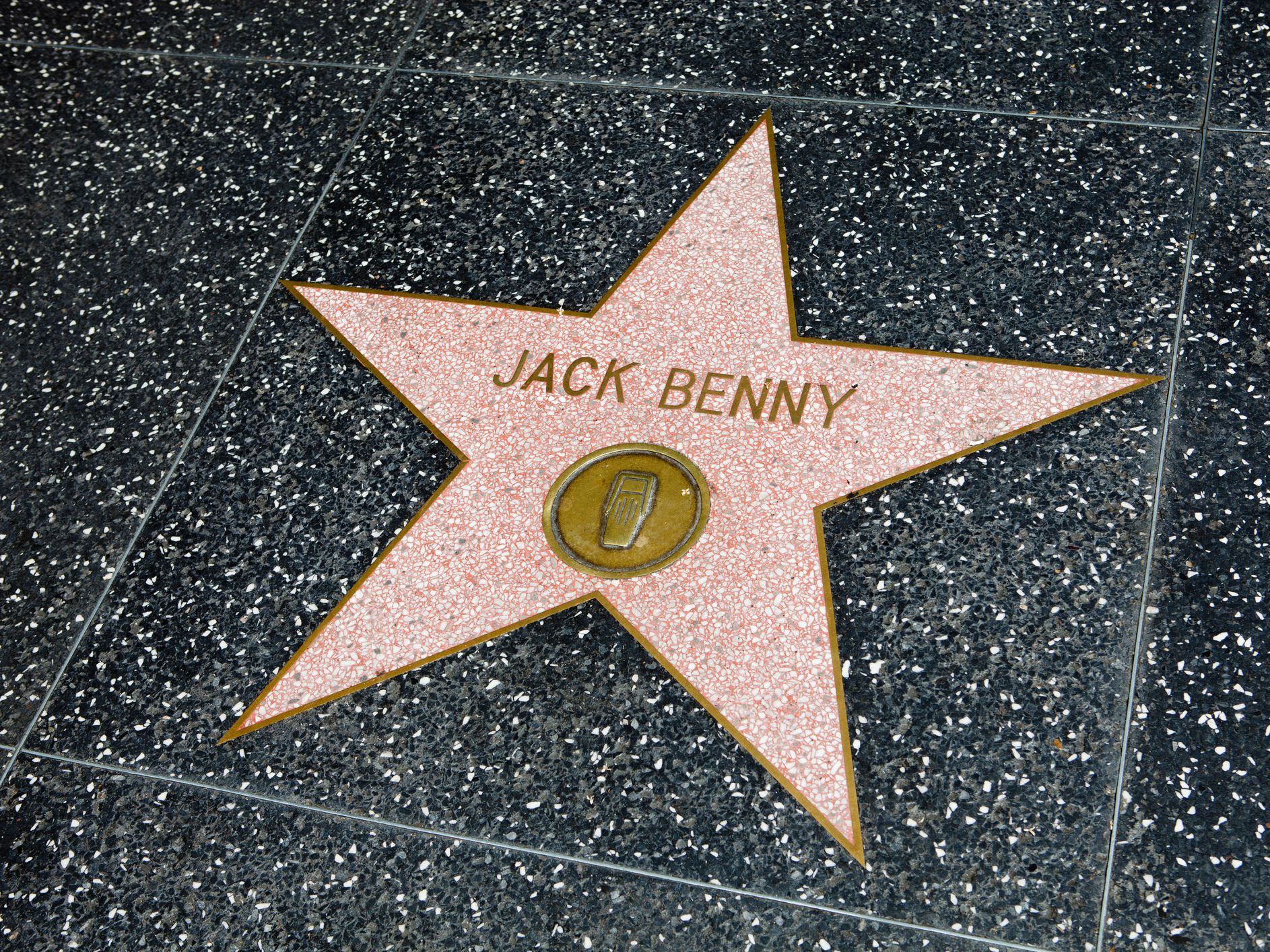 Jack Benny Star on the Hollywood Walk of Fame stock photo