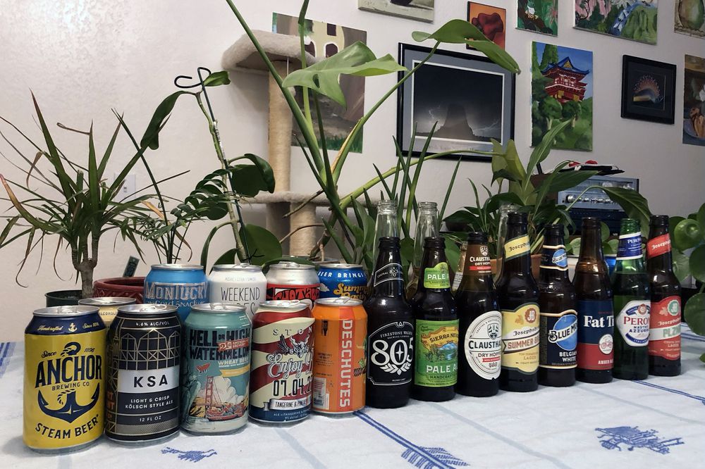 A collection of summer beers sold at Trader Joe