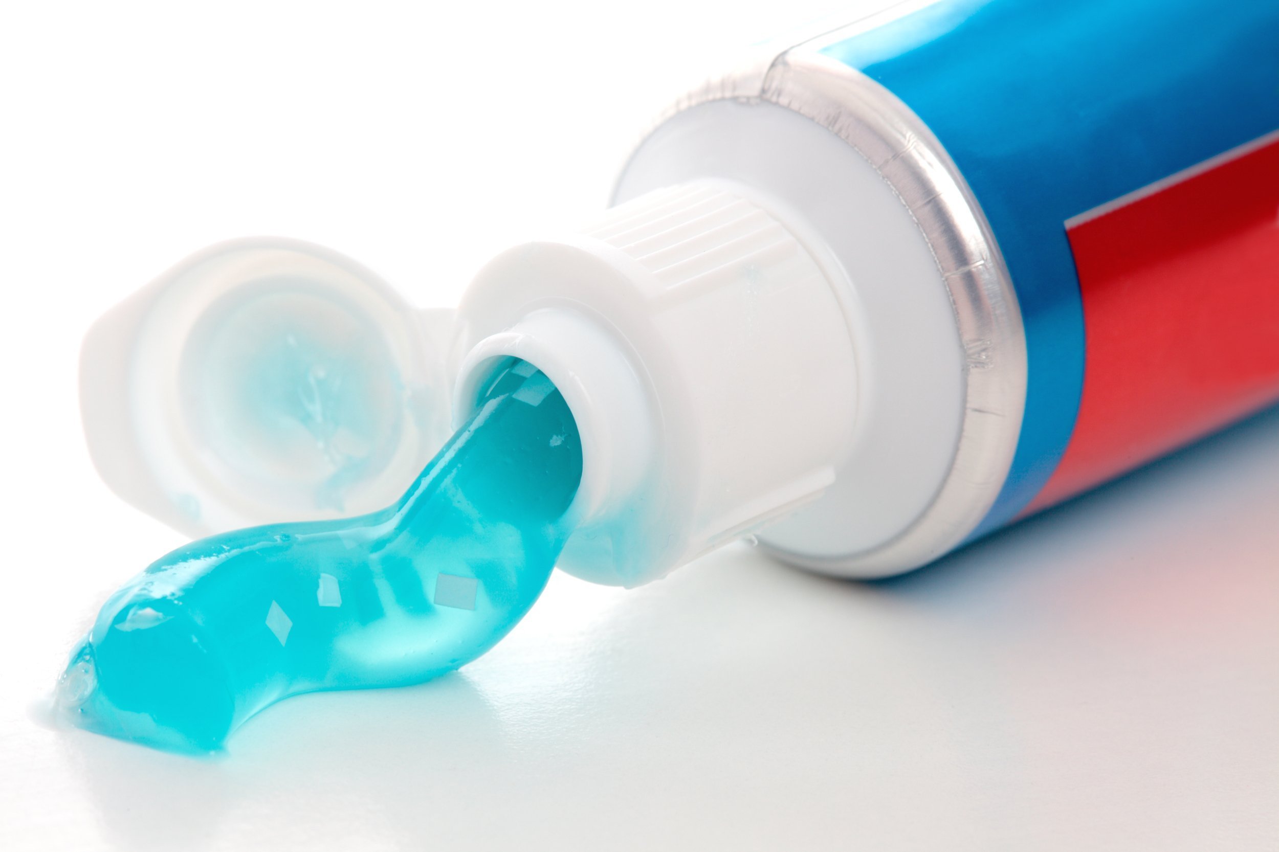 Tube of toothpaste with breath strips